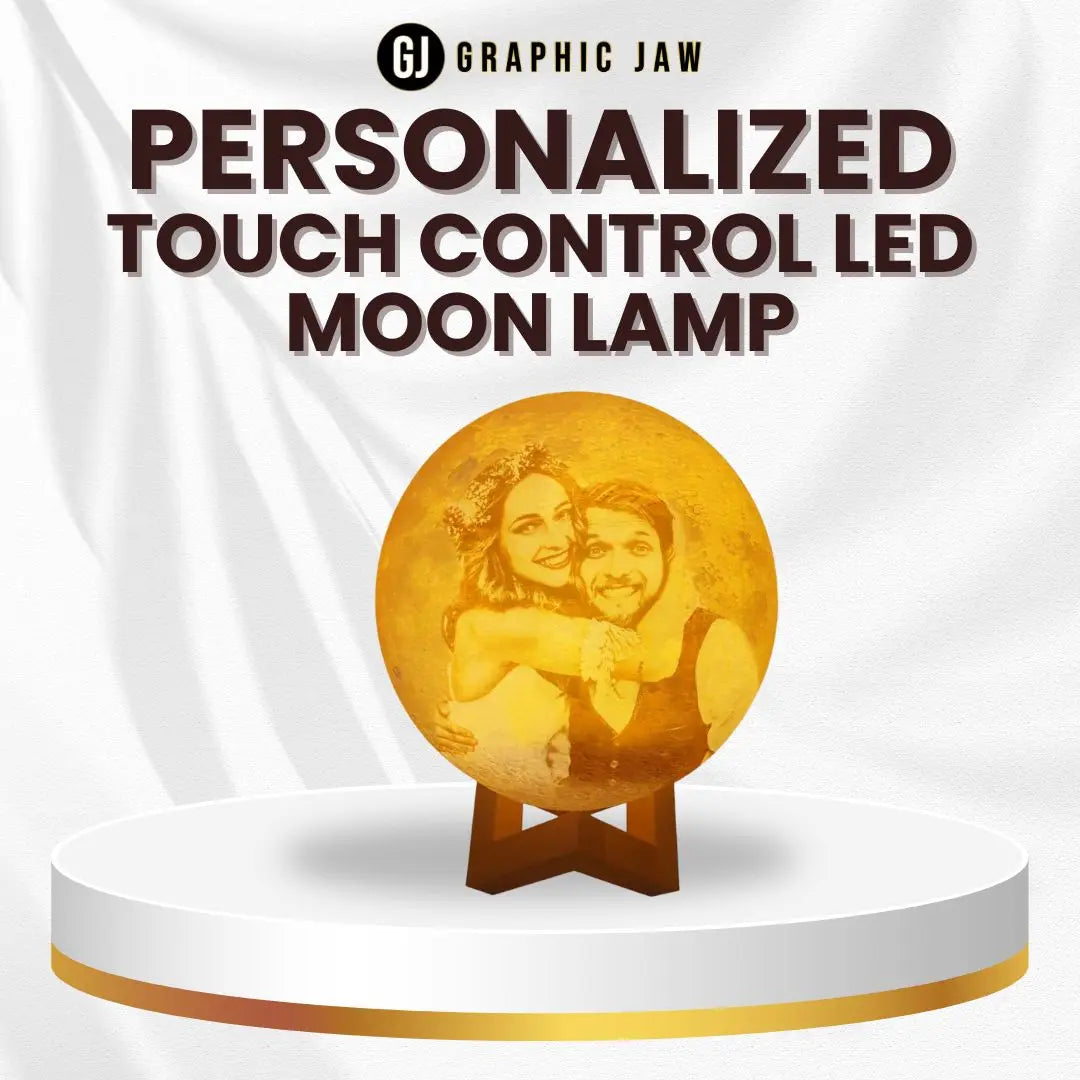 3D Printing 16 Colors Remote Control LED Moon Lamp