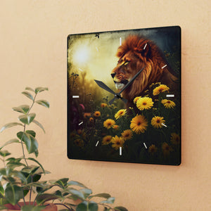 The Lion's Patio Acrylic Wall Clock