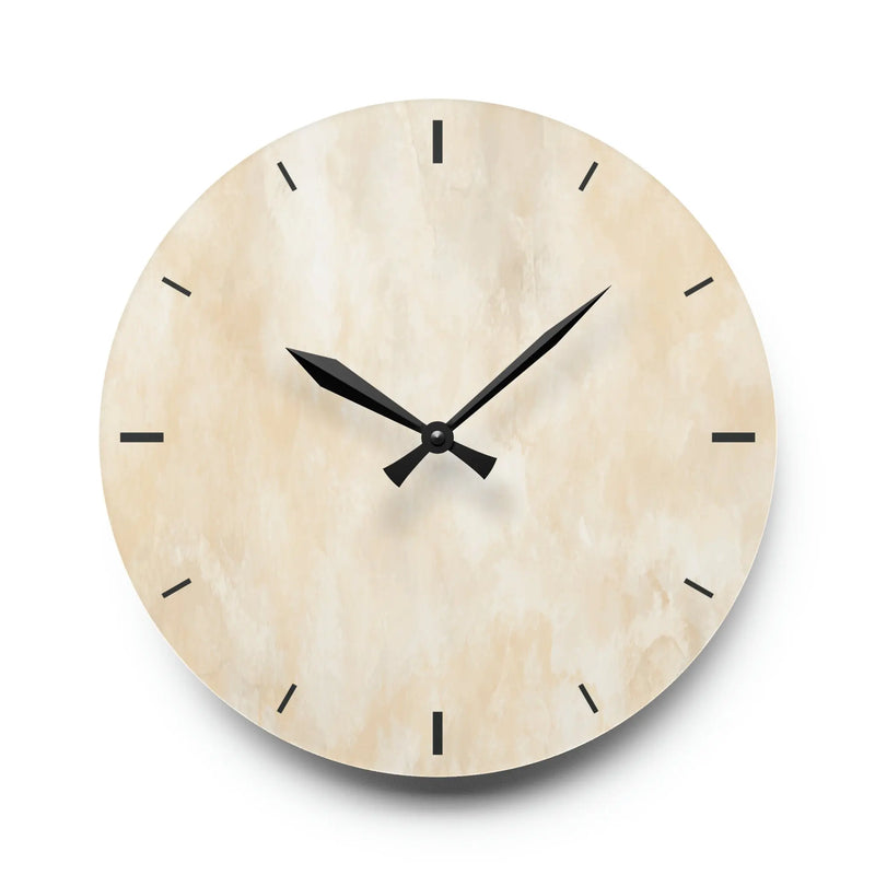 White Marble Acrylic Wall Clock - Graphic Jaw