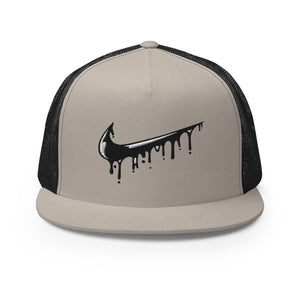 Dripping Nike Check 5 Panel Silver Trucker Hat