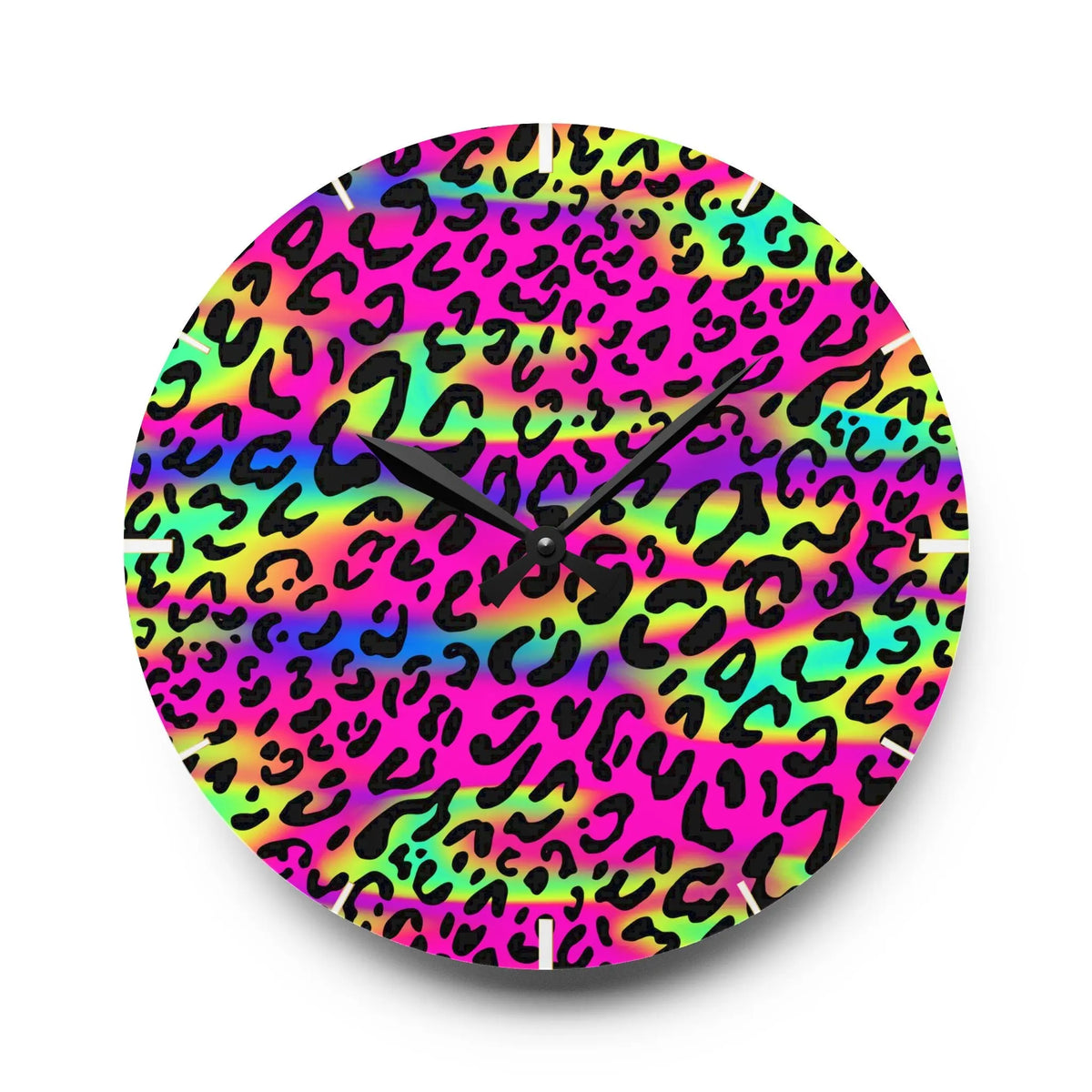 Motley Cheetah Acrylic Wall Clock - Graphic Jaw