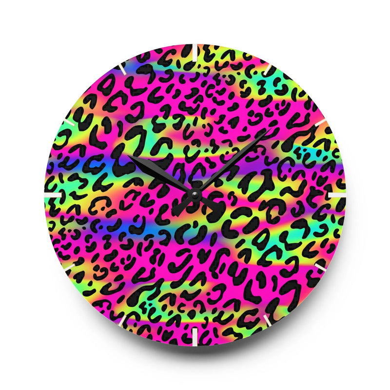 Motley Cheetah Acrylic Wall Clock - Graphic Jaw