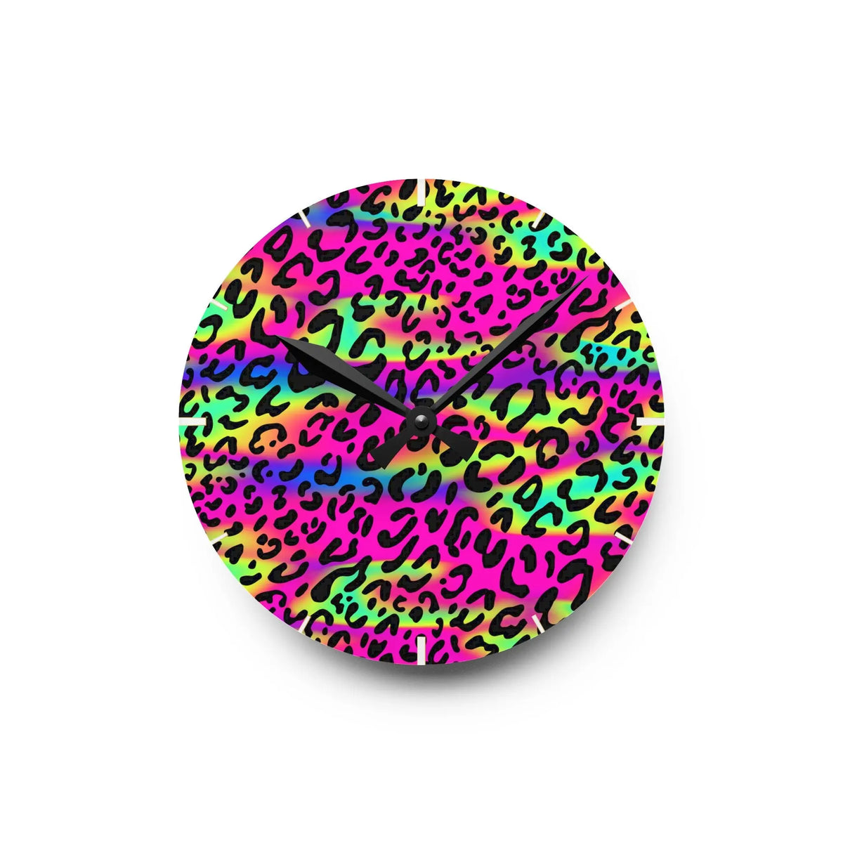 Motley Cheetah Acrylic Wall Clock - Graphic Jaw