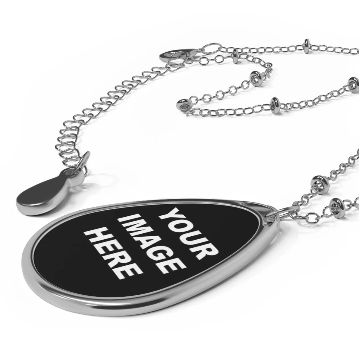 Personalized Oval Necklace - Graphic Jaw