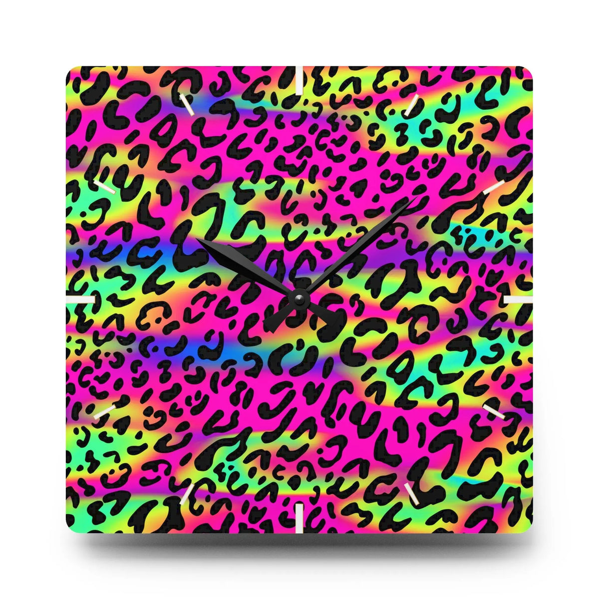 Motley Cheetah Acrylic Wall Clock - Graphic Jaw
