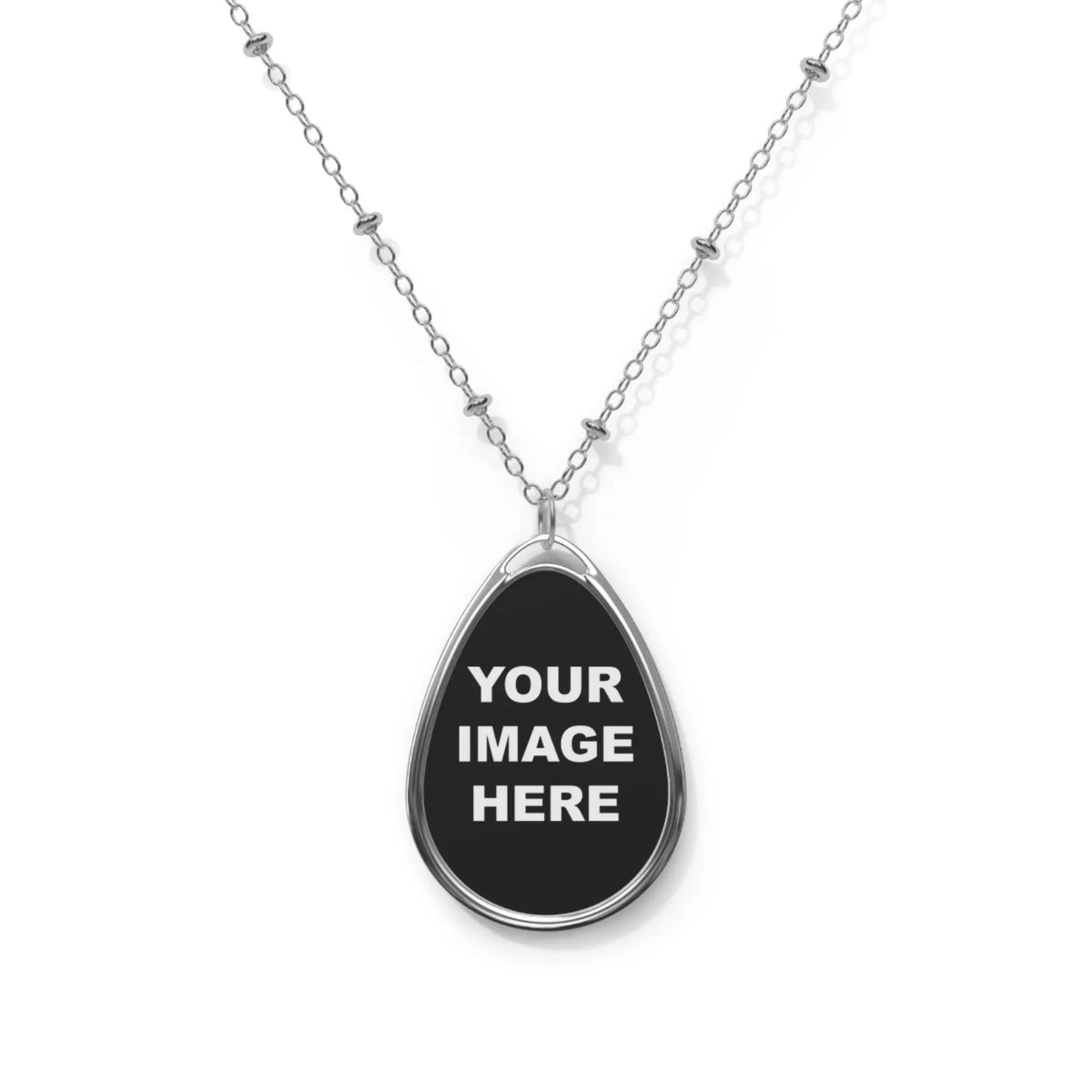 Personalized Oval Necklace - Graphic Jaw