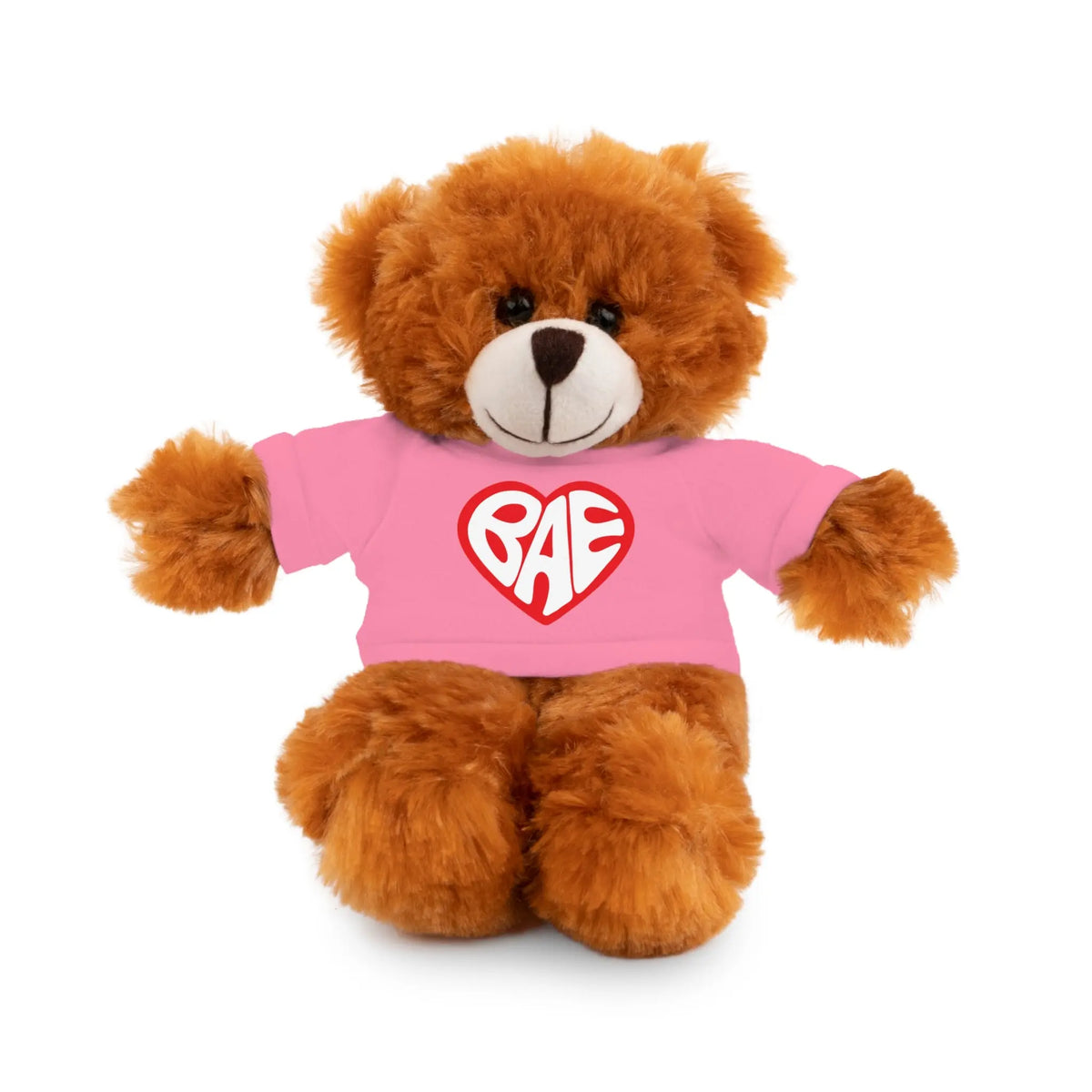 Adorable 'BAE' Stuffed Animal Teddy Bear - Perfect Gift for Loved Ones | Graphic Jaw Pink Bear