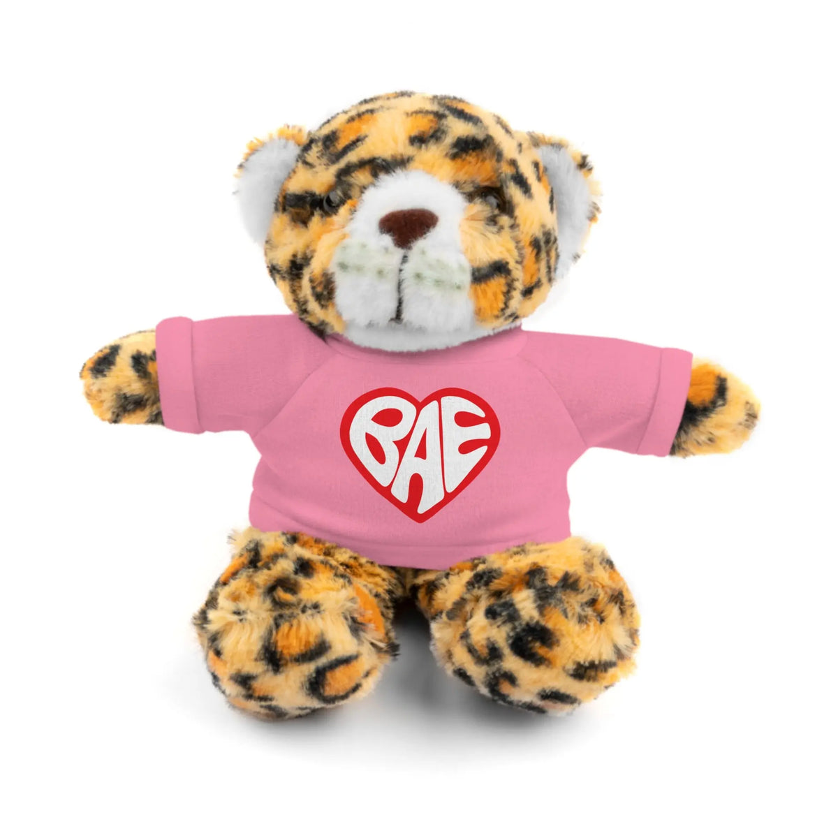 Adorable 'BAE' Stuffed Animal Teddy Bear - Perfect Gift for Loved Ones | Graphic Jaw Pink Jaguar