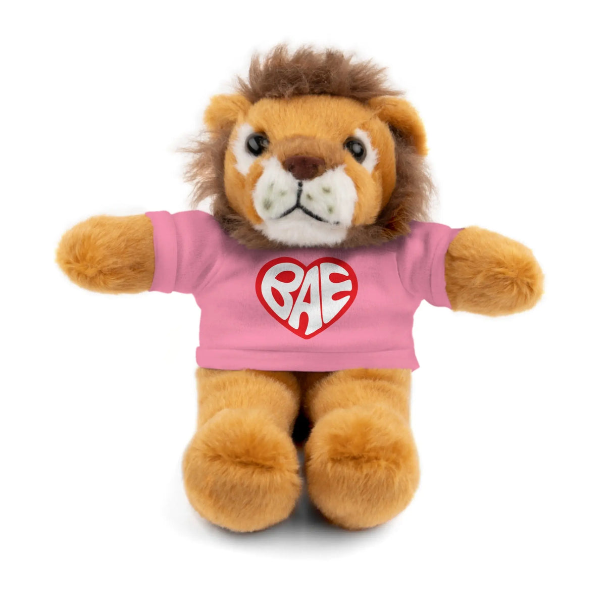 Adorable 'BAE' Stuffed Animal Teddy Bear - Perfect Gift for Loved Ones | Graphic Jaw Pink Lion