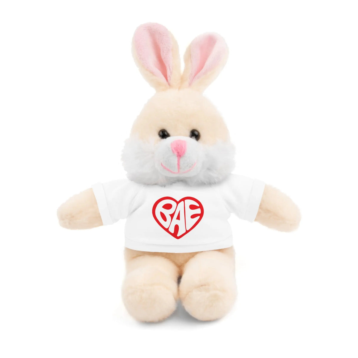 Adorable 'BAE' Stuffed Animal Teddy Bear - Perfect Gift for Loved Ones | Graphic Jaw White Bunny