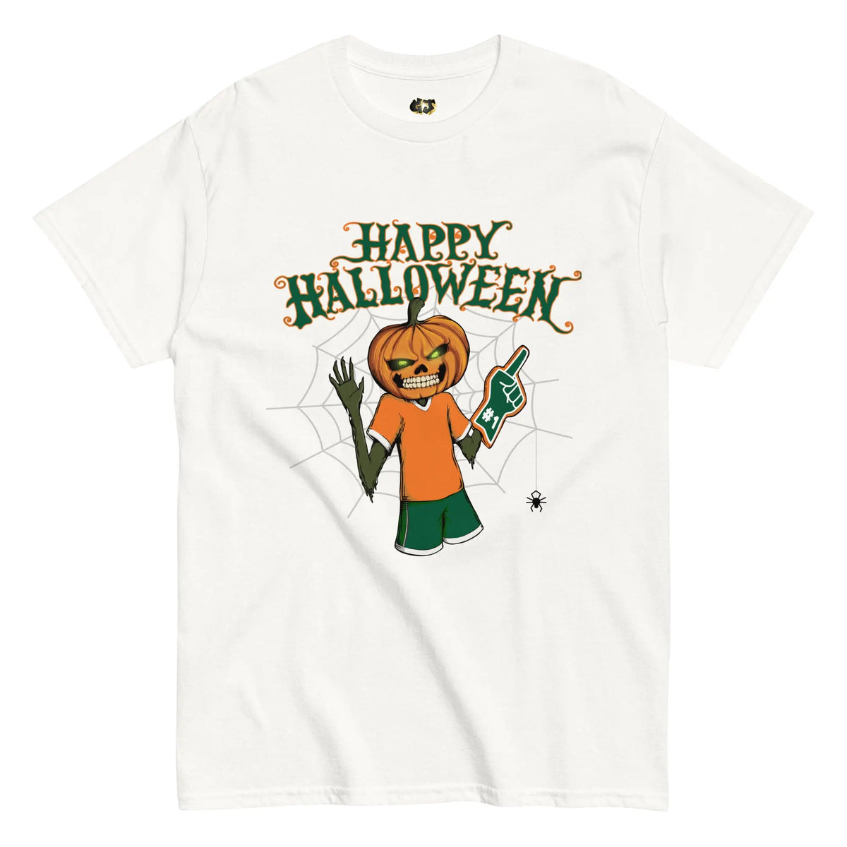 Halloween Pumpkin Miami White T-shirt