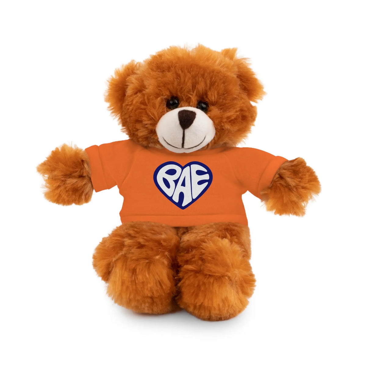 Cute BAE Stuffed Animal with T-Shirt - Ideal Intimate Gift Bear Wearing  A Orange T-shirt
