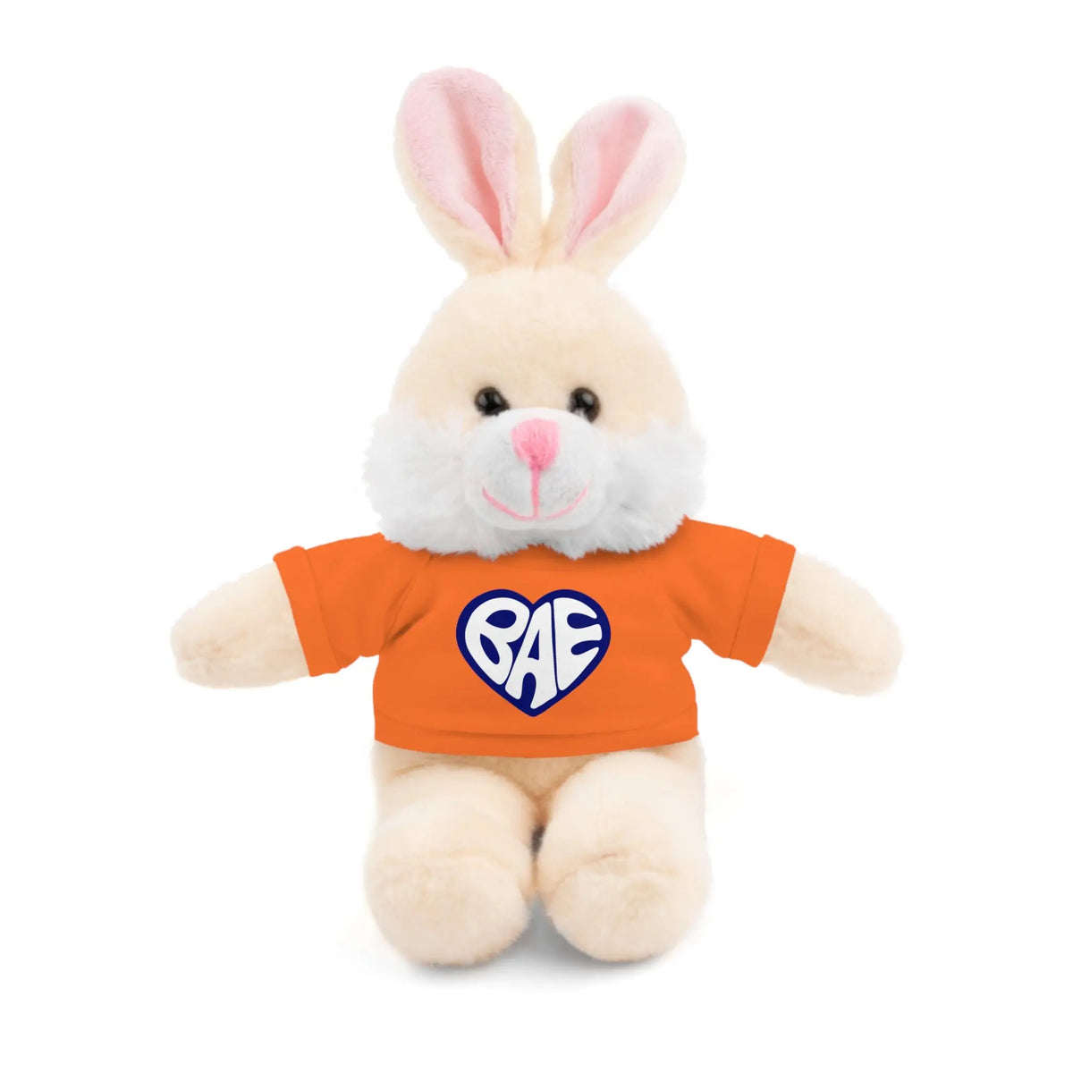 Cute BAE Stuffed Animal with T-Shirt - Ideal Intimate Gift Bunny Wearing  A Orange T-shirt