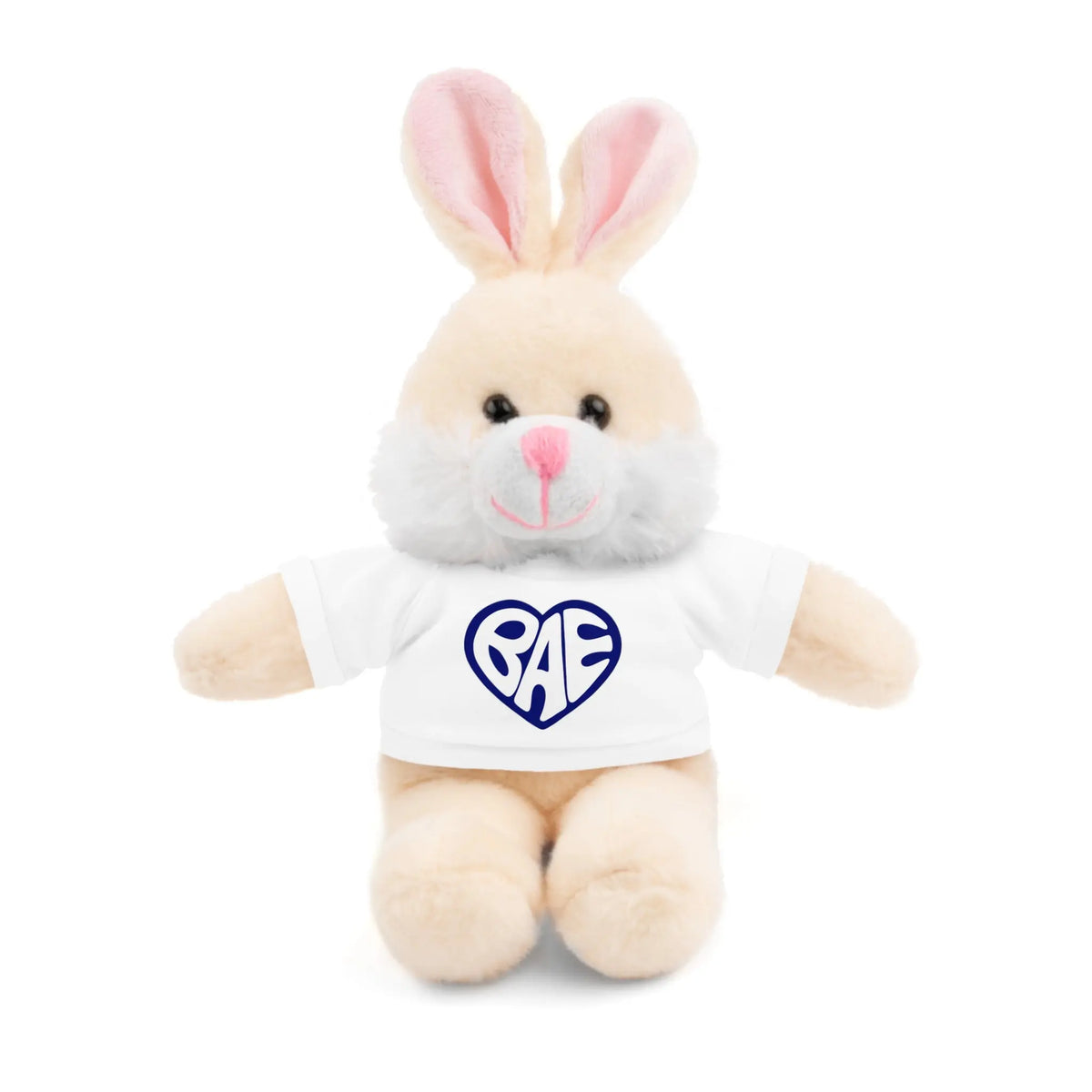 Cute BAE Stuffed Animal with T-Shirt - Ideal Intimate Gift Bunny Wearing  A White T-shirt