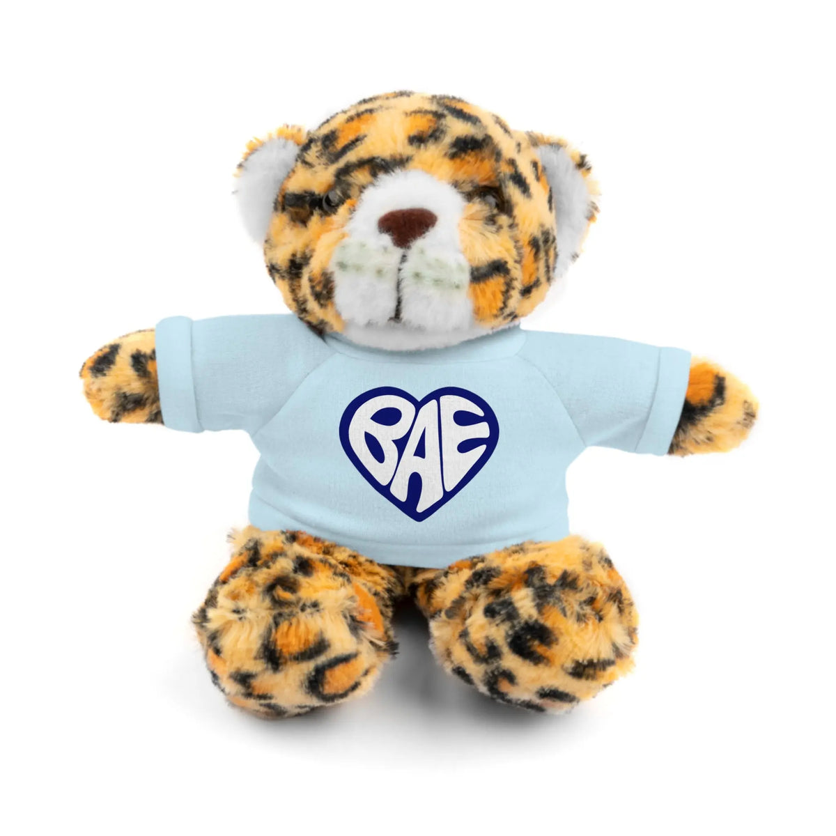 Cute BAE Stuffed Animal with T-Shirt - Ideal Intimate Gift Jaguar Wearing  A Blue T-shirt