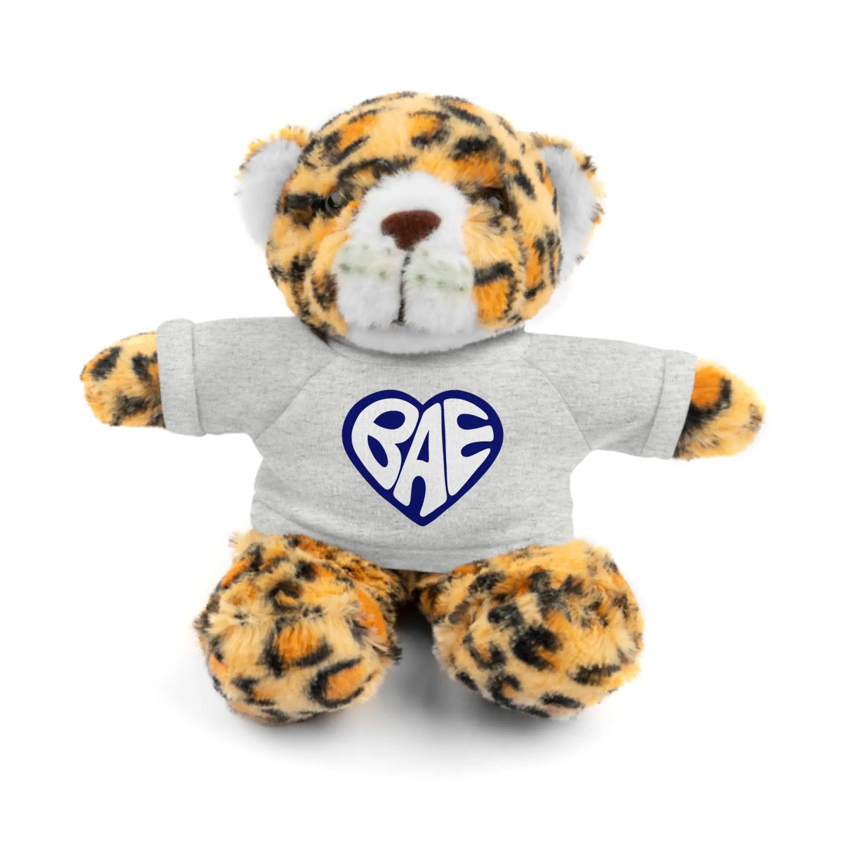 Cute BAE Stuffed Animal with T-Shirt - Ideal Intimate Gift Jaguar Wearing  A Grey T-shirt