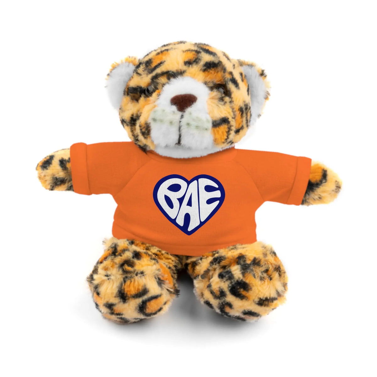 Cute BAE Stuffed Animal with T-Shirt - Ideal Intimate Gift Jaguar Wearing  A Orange T-shirt