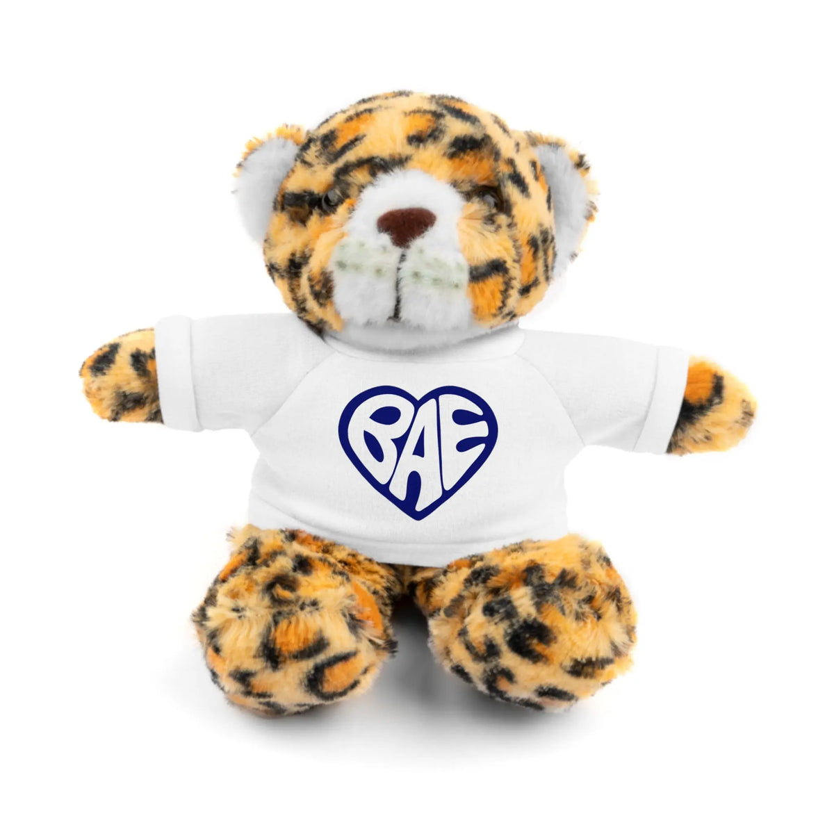 Cute BAE Stuffed Animal with T-Shirt - Ideal Intimate Gift Jaguar Wearing  A White T-shirt