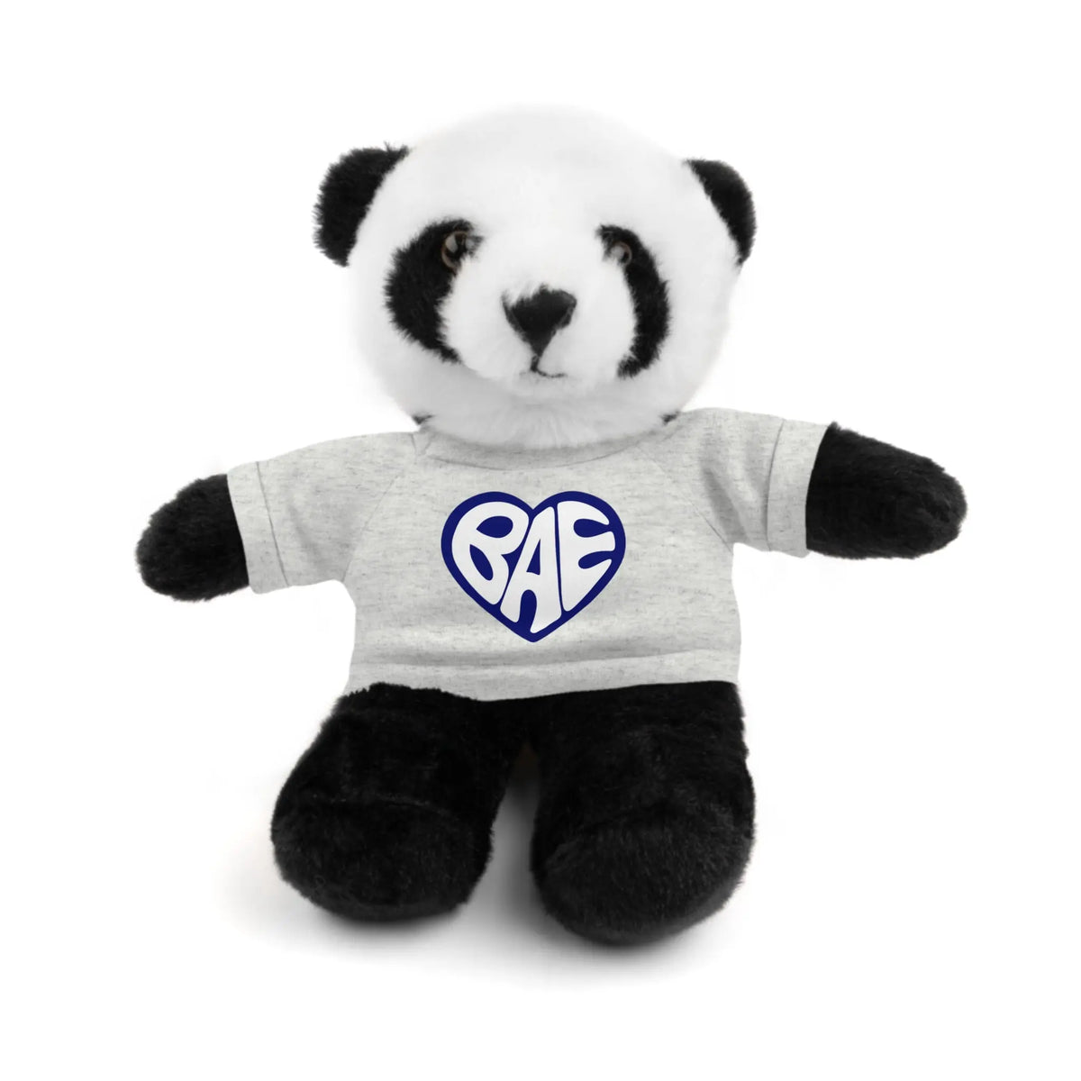 Cute BAE Stuffed Animal with T-Shirt - Ideal Intimate Gift Panda Wearing  A Grey T-shirt