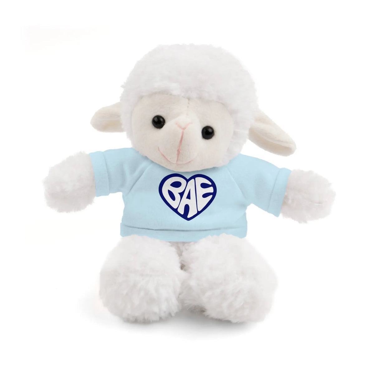 Cute BAE Stuffed Animal with T-Shirt - Ideal Intimate Gift Sheep Wearing  A Blue T-shirt