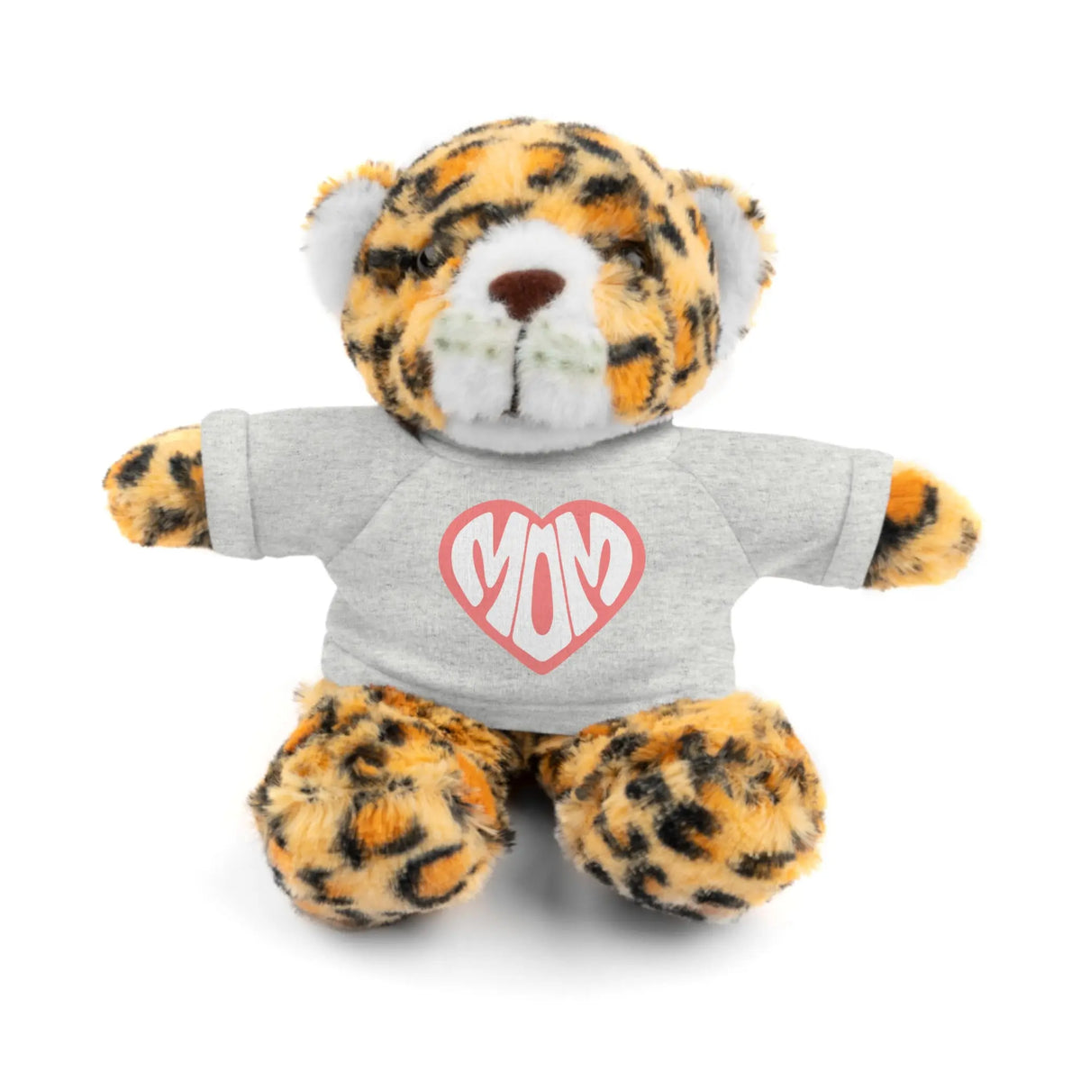 Cute Jaguar Plush Toy with Mom Tee - Perfect Gift for Mother's Day Jaguar With Grey T-shirt