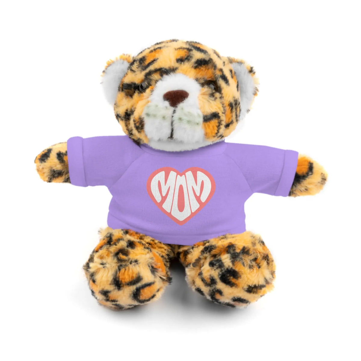 Cute Jaguar Plush Toy with Mom Tee - Perfect Gift for Mother's Day Jaguar With Purple T-shirt