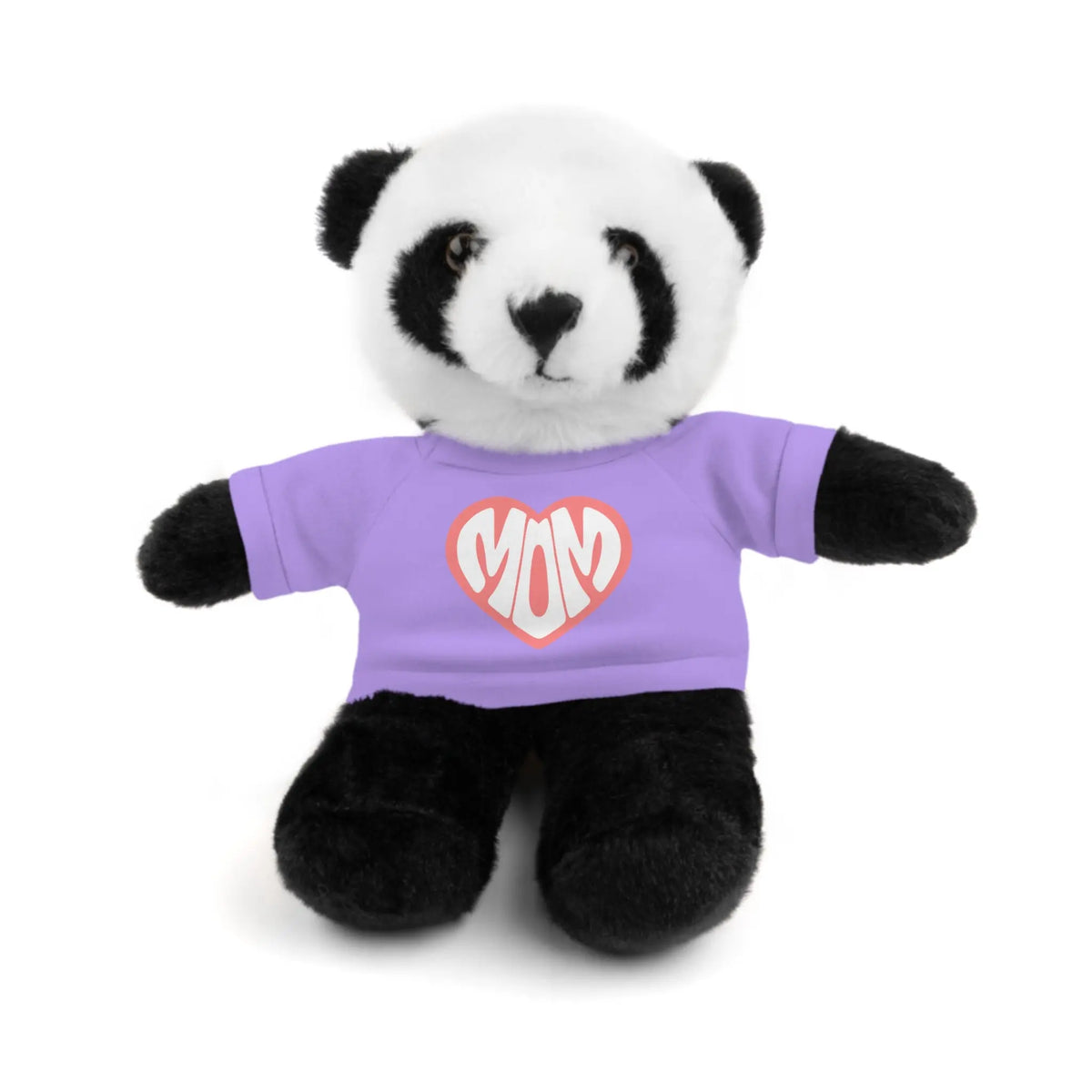 Cute Panda Plush Toy with Mom Tee - Perfect Gift for Mother's Day Panda With Purple T-shirt