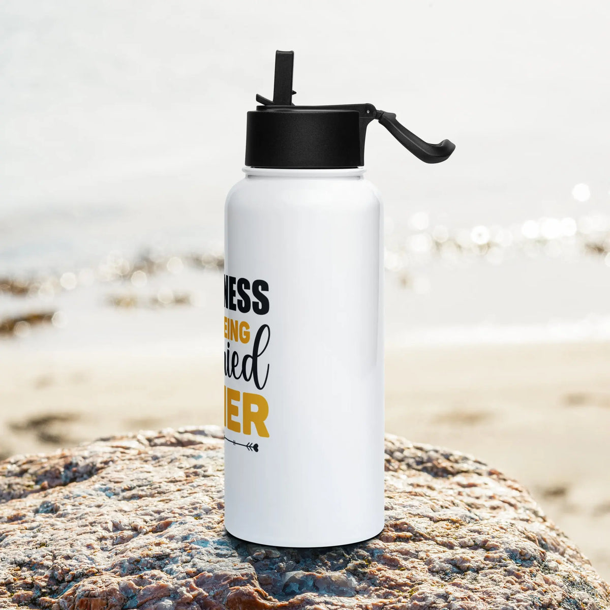 Happiness Is Being Married To Her Stainless steel Water Bottle