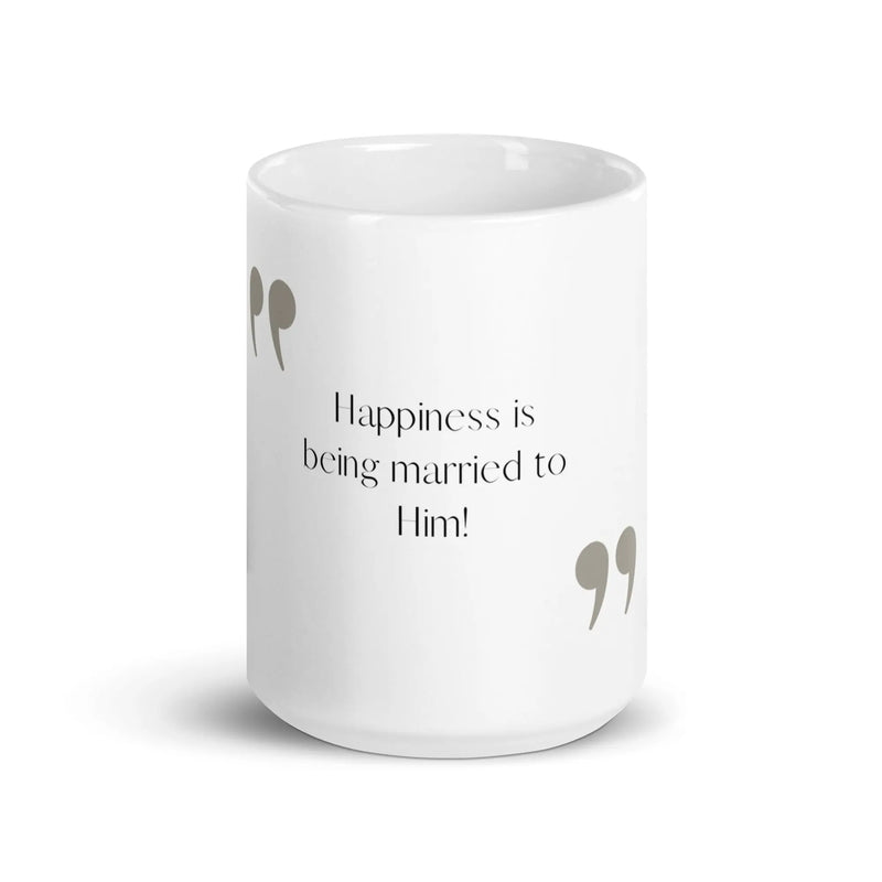 Happiness Is Being Married To Him | Couple's Glossy Mug