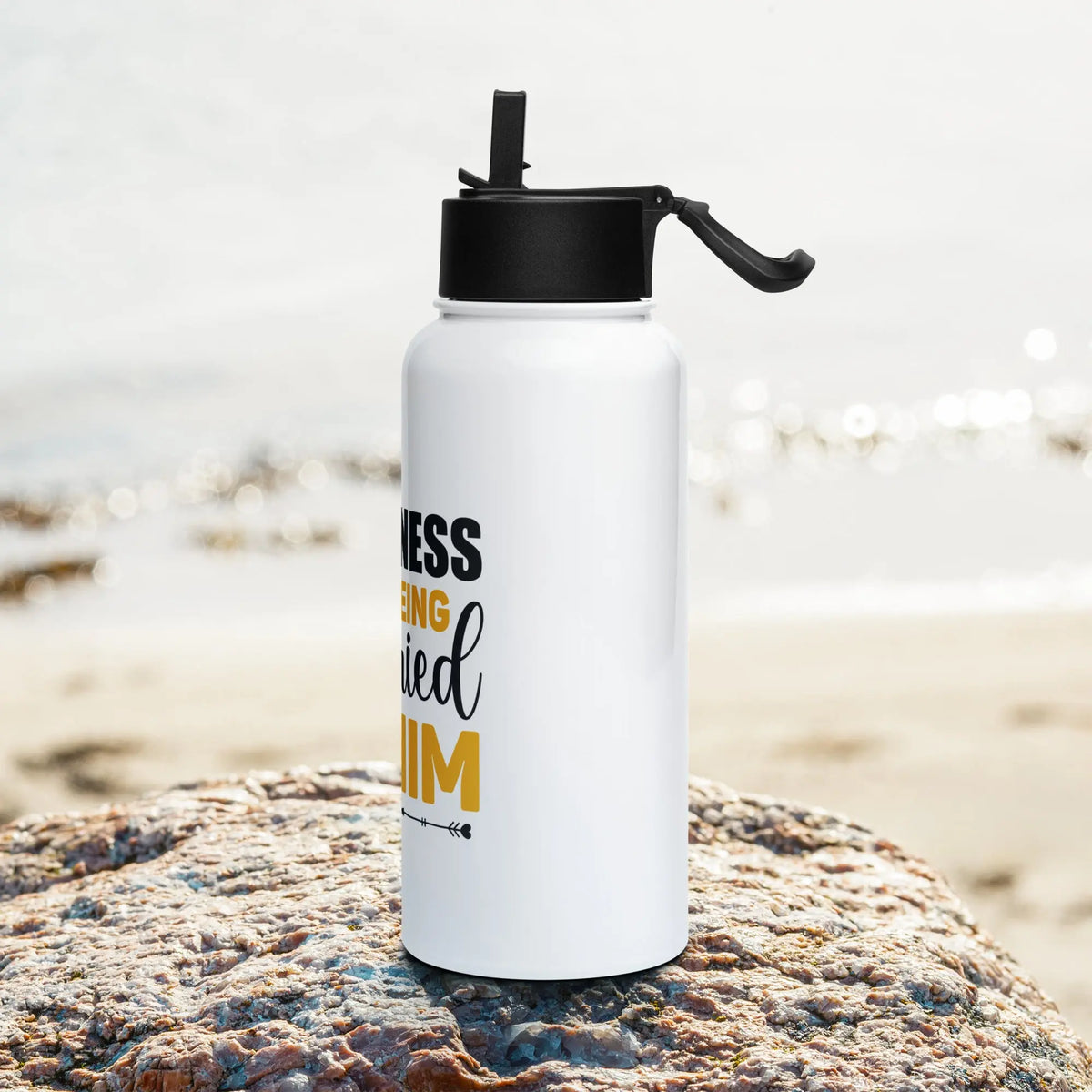 Happiness Is Being Married To Him Stainless steel Water Bottle