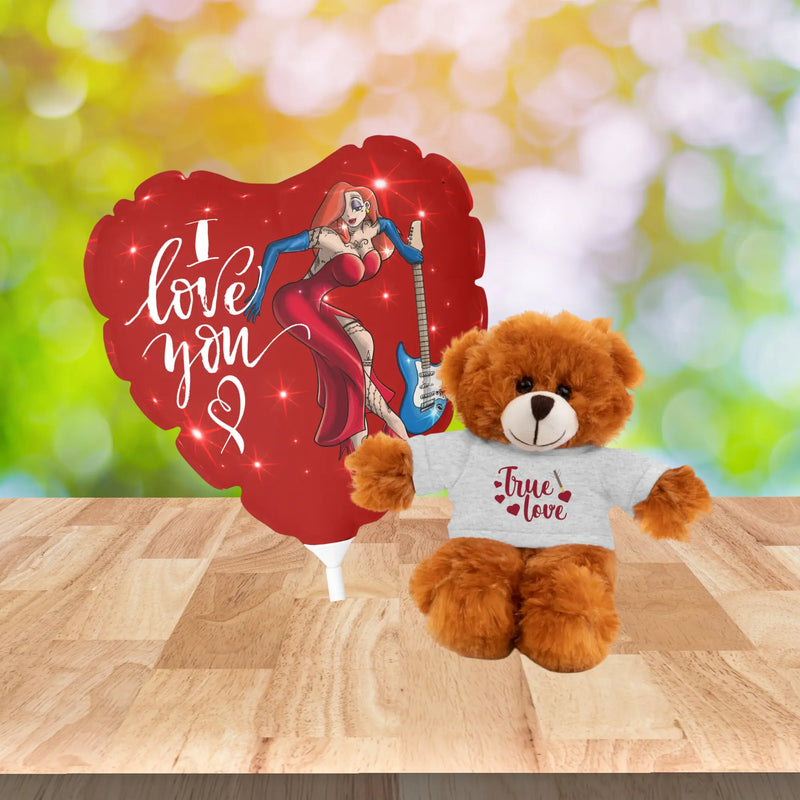 Jessica Rabbit Balloon & “True Love” Stuffed Animal Bundle