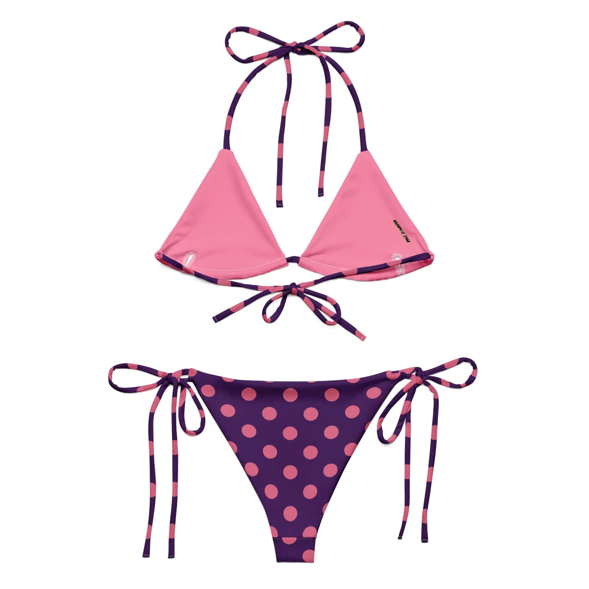 Lila & Azalea Polka Dot String Bikini