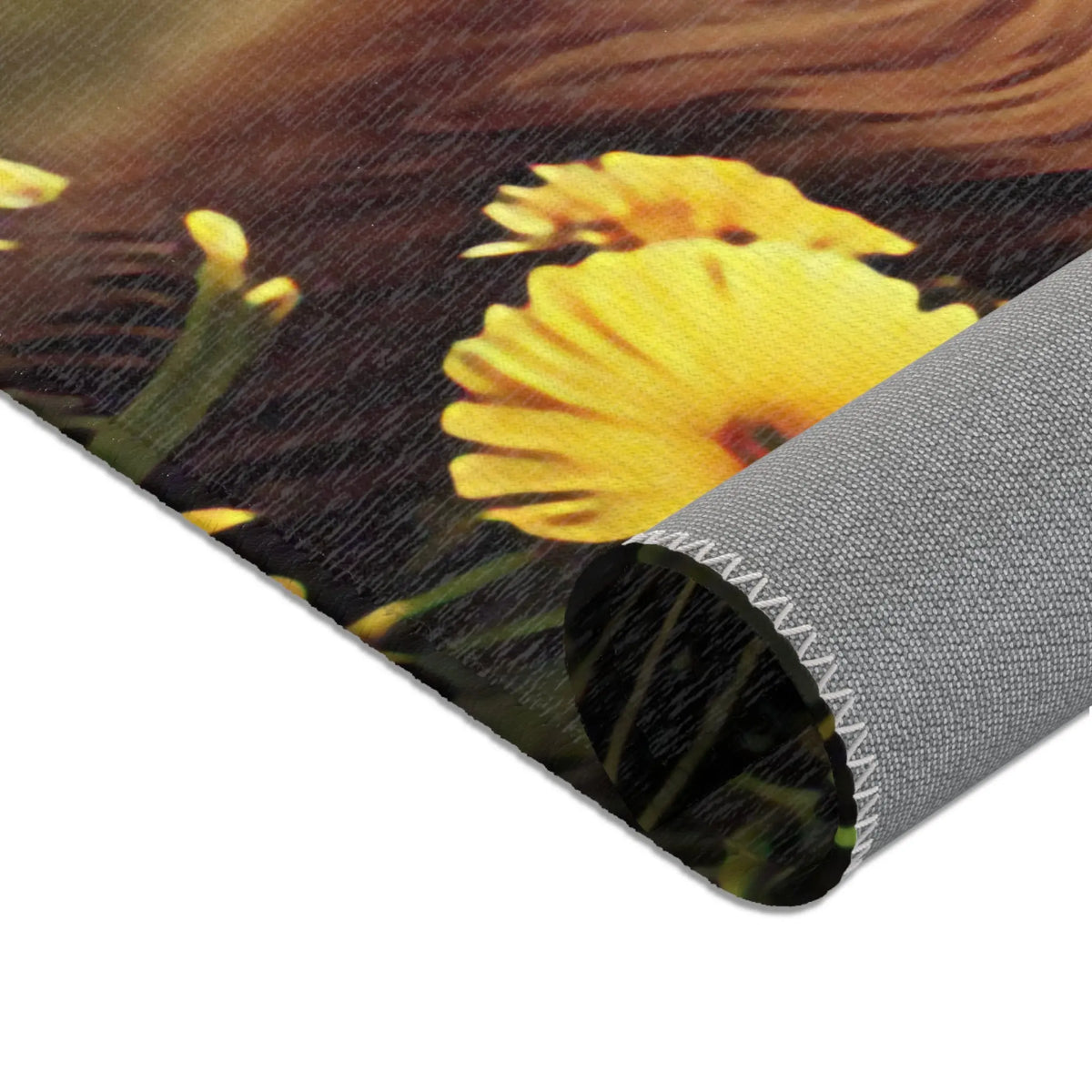 Lion and Floral Area Rug Size 36' x 24'; 60' x 36'; 72' x 48'