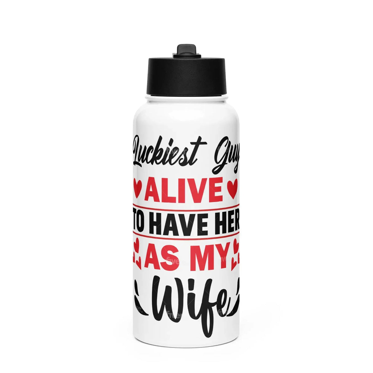 Luckiest Guy Alive To Have Her As My Wife Stainless Steel Water Bottle