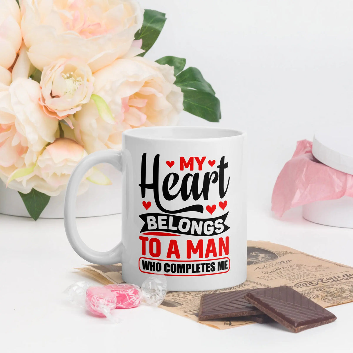 My Heart Belongs To A Man Who Completes Me | Intimates Glossy Mug 11oz