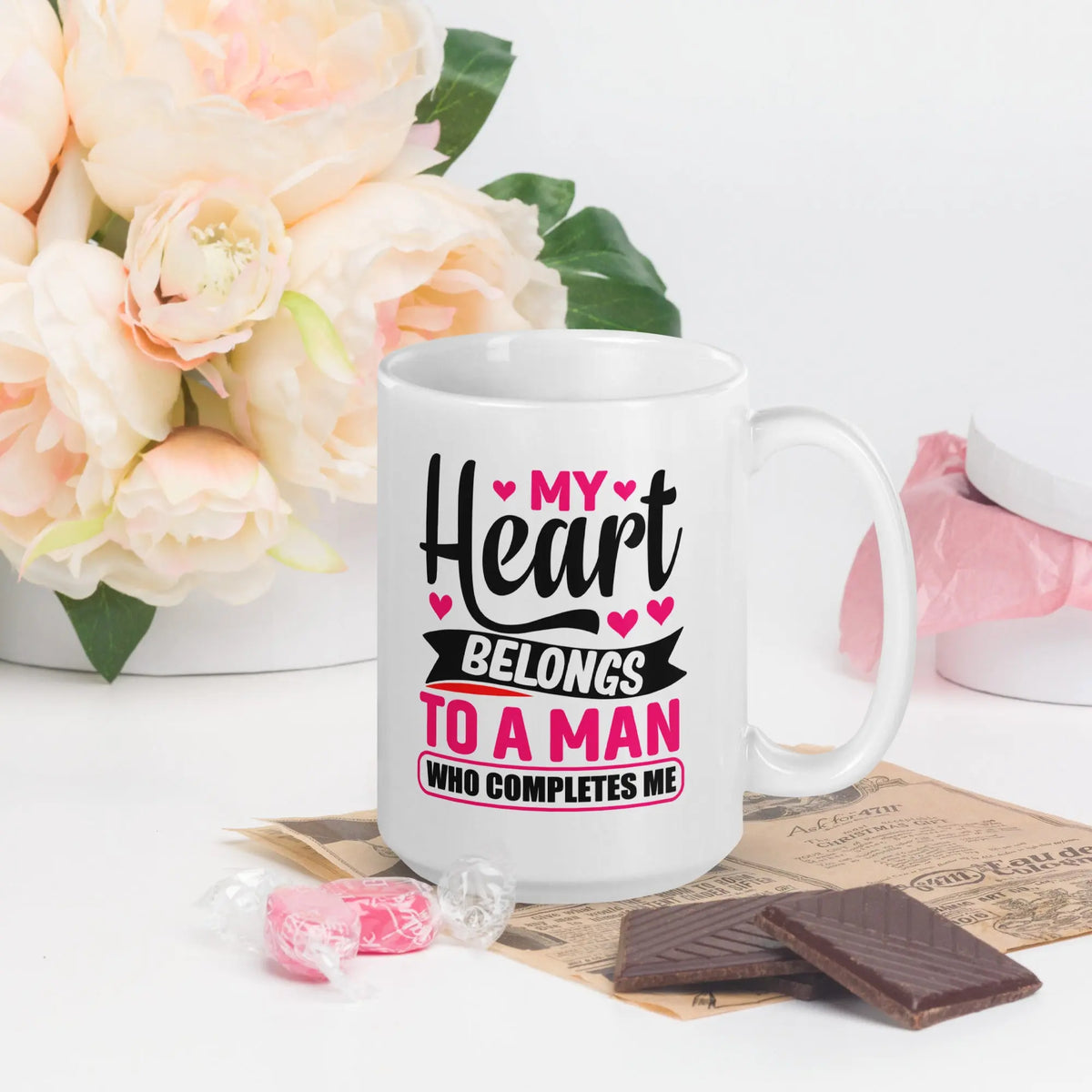 My Heart Belongs To A Man Who Completes Me | Intimates Glossy Mug