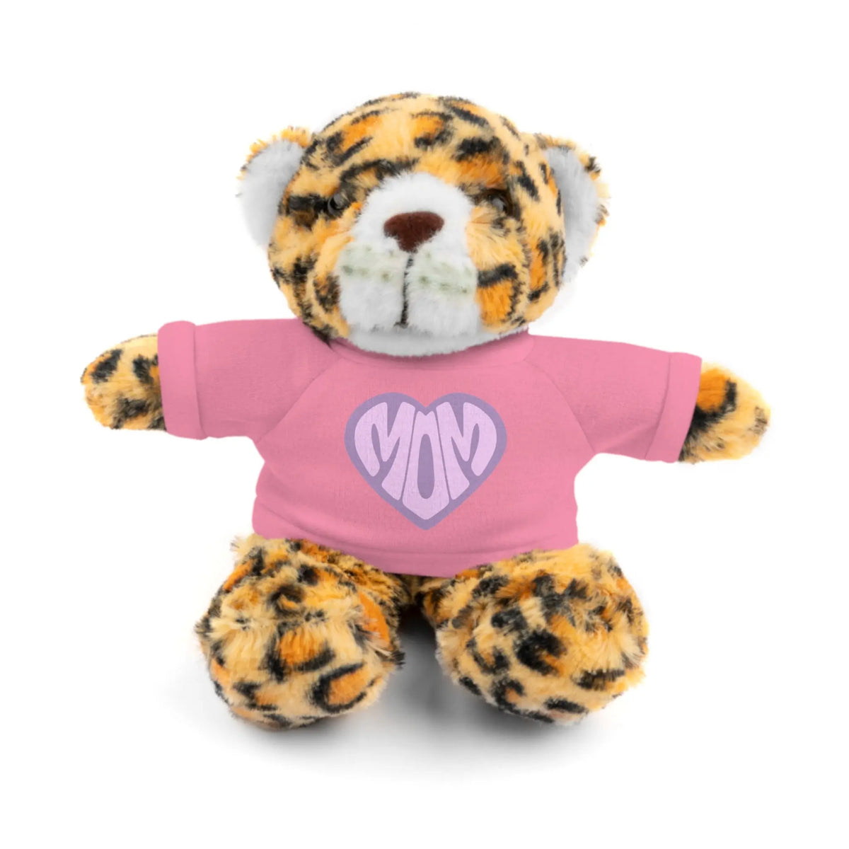 Personalized Mom Jaguar Stuffed Animal | Adorable Gift for Mother's Day Jaguar Wearing a Pink T-shirt