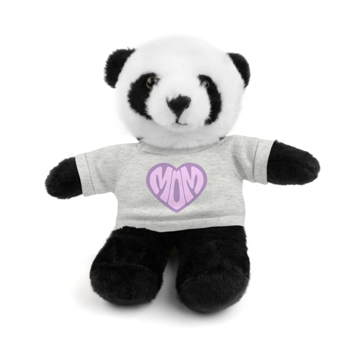 Personalized Mom Panda Stuffed Animal | Adorable Gift for Mother's Day Panda Wearing a Grey T-shirt