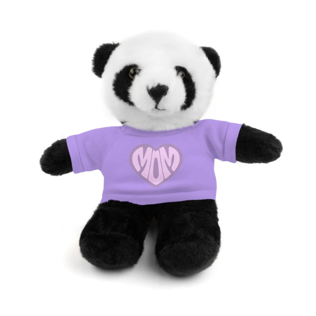 Personalized Mom Panda Stuffed Animal | Adorable Gift for Mother's Day Panda Wearing a Purple T-shirt