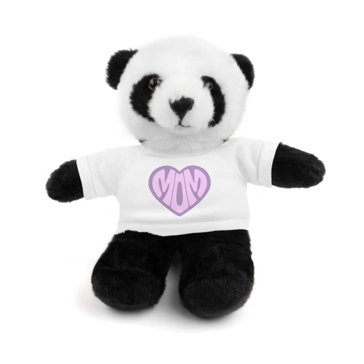 Personalized Mom Panda Stuffed Animal | Adorable Gift for Mother's Day Panda Wearing a White T-shirt