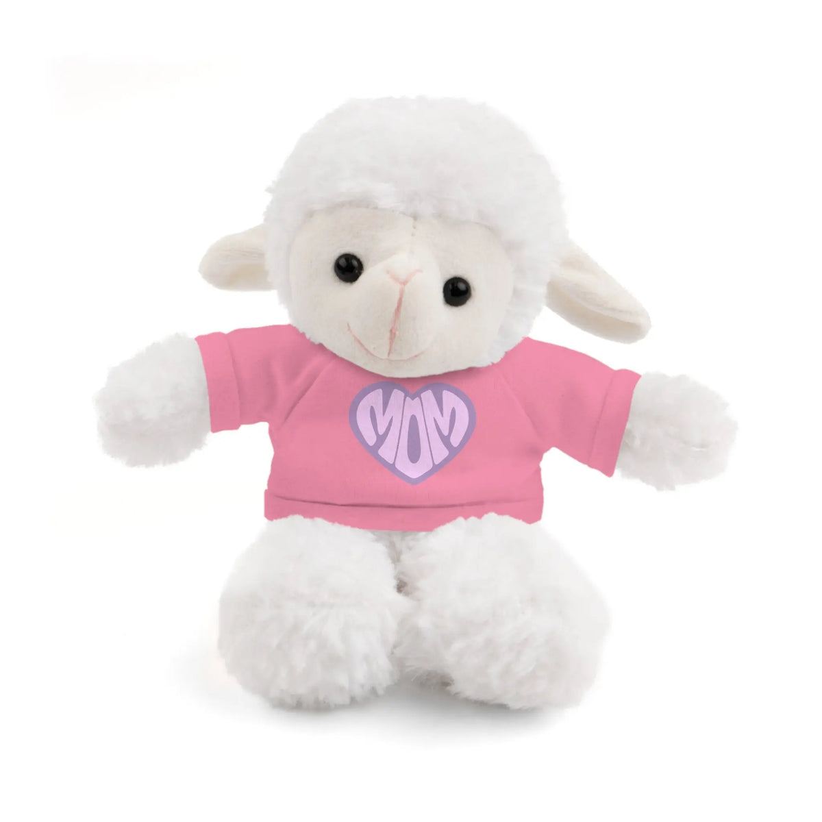 Personalized Mom Sheep Stuffed Animal | Adorable Gift for Mother's Day Sheep Wearing a Pink T-shirt