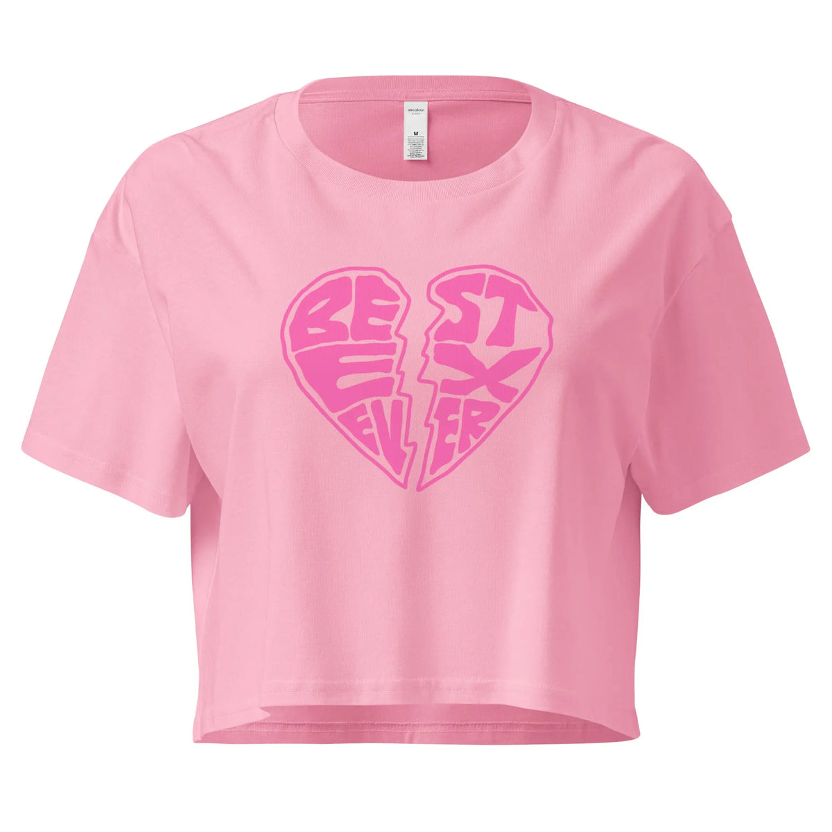 Women’s Best Ex Ever Crop Top Bubble Gum Pink