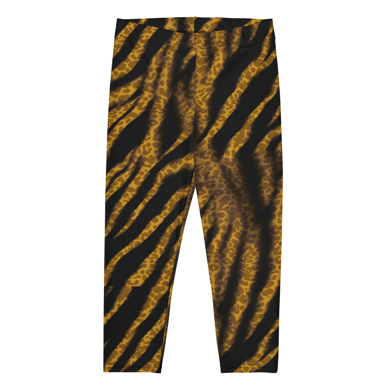 Tiger - Cheetah Print Capri Leggings