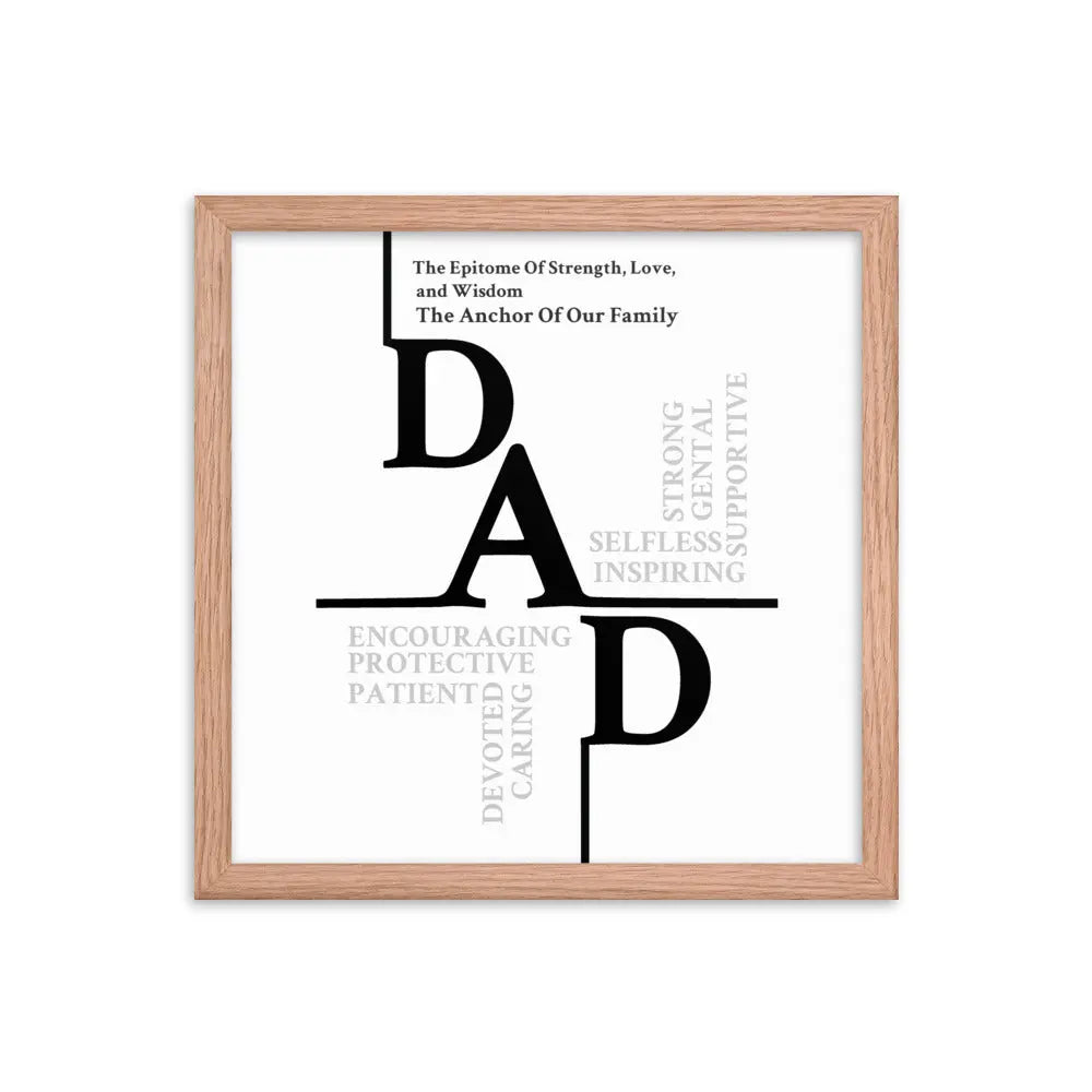 Dad Sentiments Framed poster