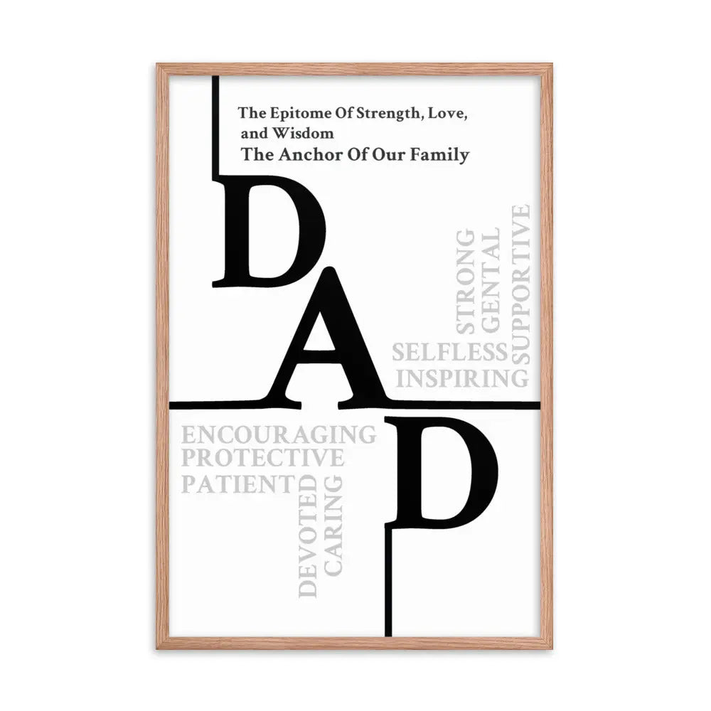 Dad Sentiments Framed poster