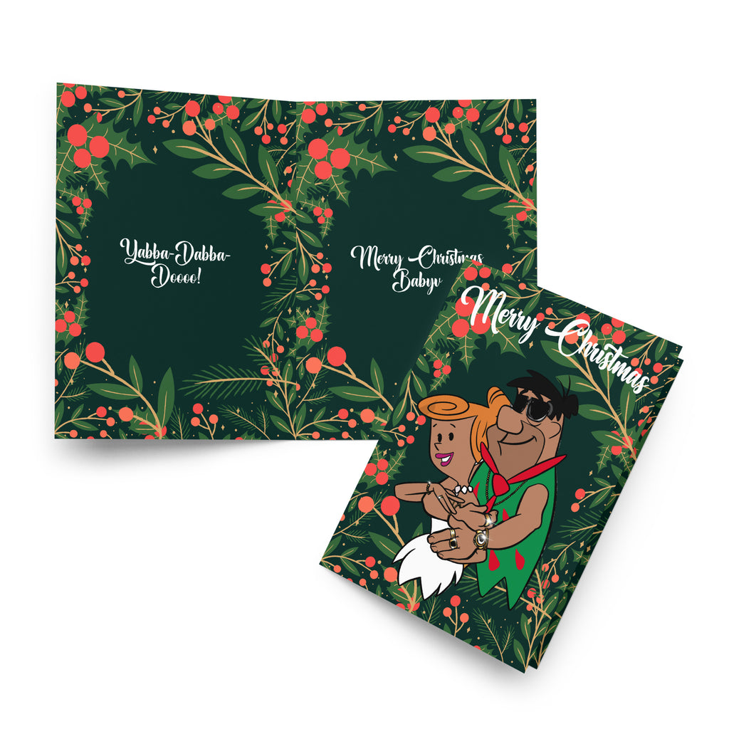 Fred and Wilma Flintstone Christmas Card