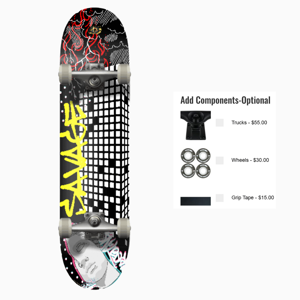 Graphic Savage Fire Storm Skateboard