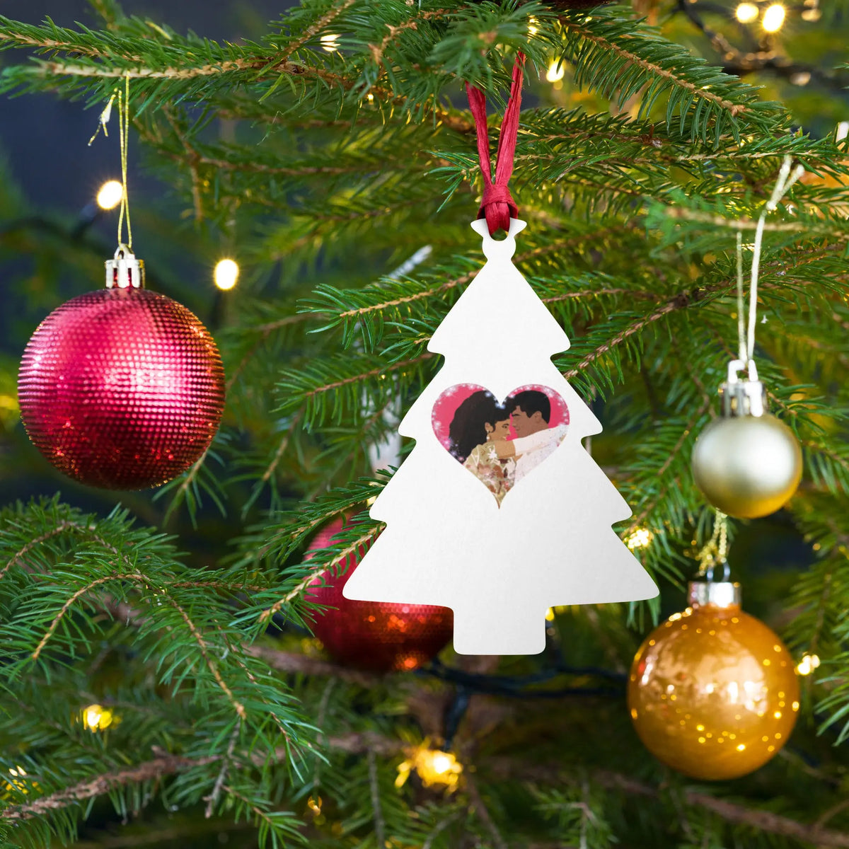 Bruce Leroy and Laura Charles "The Last Dragon" Christmas Tree Ornaments