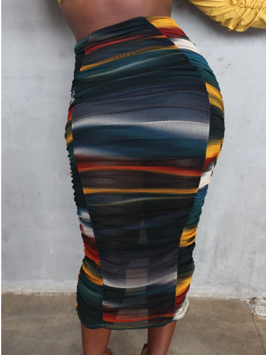 Vibrant Stripes Skirt