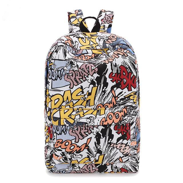 Comic Cartoon Graffiti Backpack 
